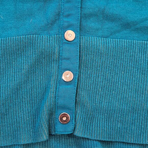 White House Black Market Cardigans Size M Lot of 3 Black Teal Button Up Sweater - Picture 4 of 14
